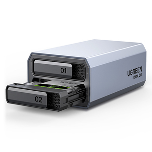 绿联硬盘阵列盒磁盘柜铝合金多双盘位RAID外接SATA底座笼架读取器