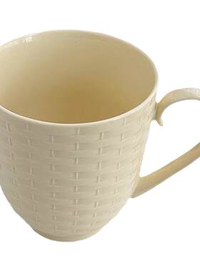 安木良品 外贸出口 法式极简ins奶油色陶瓷水杯子早餐咖啡马克杯