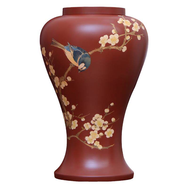 袁勇老师精工之作花鸟博古瓶