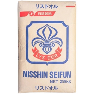 日本进口烘焙原料日清制粉 百合花 法式面包粉 中筋粉 欧包粉25kg