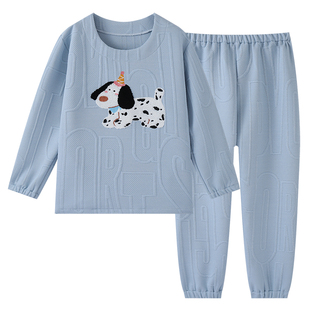 chiikawa空气棉夹层睡衣女童秋冬款中大童套装吉伊卡哇儿童家居服