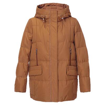 新品鹅绒服橘色时尚保暖羽绒服