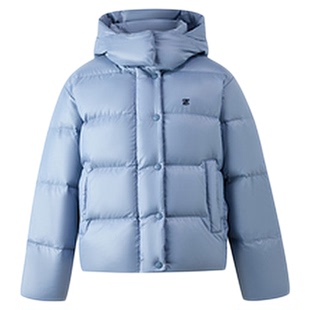 【鹅绒】Eland衣恋泡芙羽绒服女连帽立领龟背轻薄短外套2025冬新