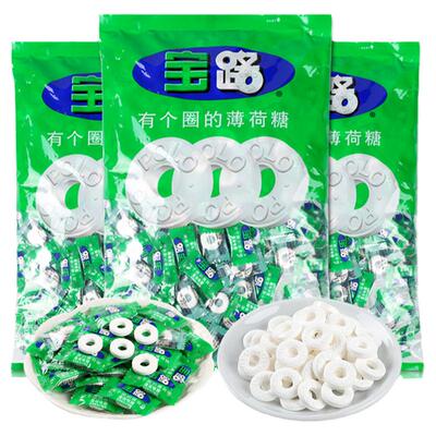 雀巢强劲糖果散装圈圈薄荷糖
