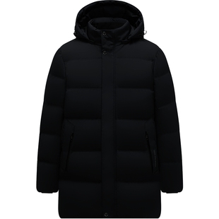 坦博尔冬季羽绒服男士宽松休闲无缝可脱卸帽加厚保暖商务品质外套