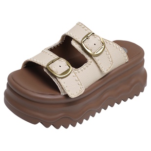 厚底增高8cm勃肯凉拖鞋女夏外穿2026新款小个子松糕休闲沙滩凉鞋