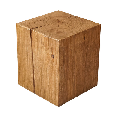 北欧方形复古原木根雕凳子