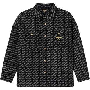 【迷幻摇滚】BOYLONDON春季满印衬衫潮牌情侣薄款夹克外套N23901