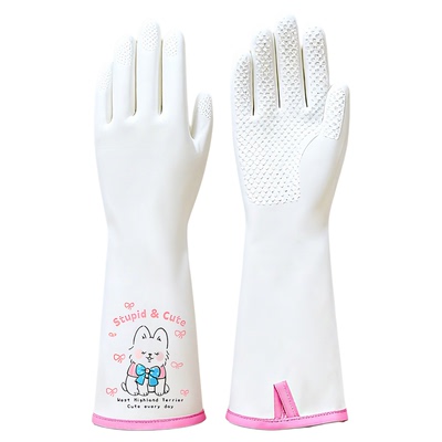 德国一倍丁腈家务手套一体植绒