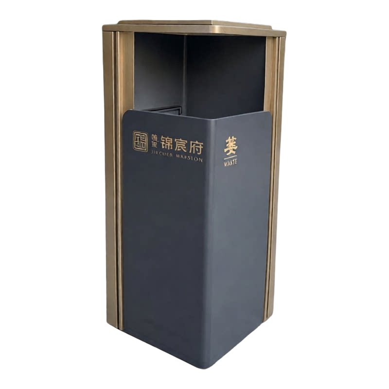 不锈钢室内垃圾桶带烟灰缸酒店电梯口商场大厅售楼处双桶果皮箱