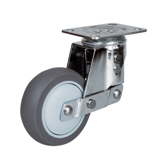 304不锈钢减震4寸轮弹簧抗震轮5寸万向3寸定向轮橡胶轮箱子刹车轮