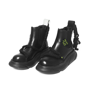 【特价35折】CHULISHANA【回溯】设计短筒切尔西女靴休闲厚底单鞋