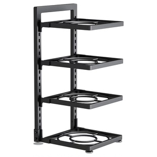 厨房置物架落地多层下水槽锅具收纳架家用转角台面一体收纳柜锅架