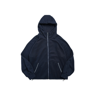 AWT25AW 380G抓绒连帽开衫卫衣 基础简约休闲拉链帽衫外套男女