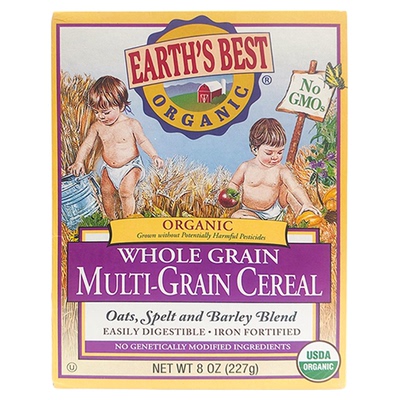美国爱思贝Earth's Best婴幼儿有机燕麦谷物高铁米粉辅食 227g