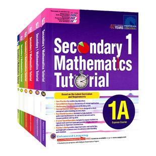 新加坡数学 SAP Secondary Mathematics Tutorial 1A-3B 初中数学练习册 快捷课程系列 IP G3课程 基础强化提升 英文原版进口教辅