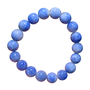 天然蓝兔毛团团单圈水晶手串兔毛彩发晶蓝绒发手链送礼物情侣男女