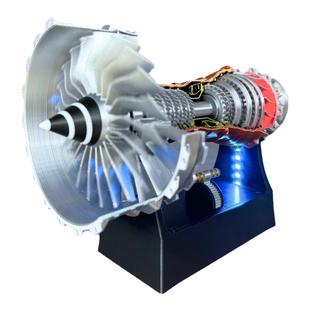 飞机发动机模型可启动拼装精密手工科技科学男孩机械组装男童生日