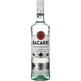 百加得（Bacardi）朗姆酒白朗姆750ML莫吉托mojito基酒长岛冰茶