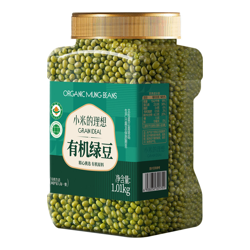 小米的理想有机绿豆1000g*1罐