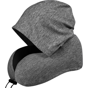 u型枕连帽长途飞机睡觉神器高铁旅行便携脖子护颈枕头帽子u形头枕