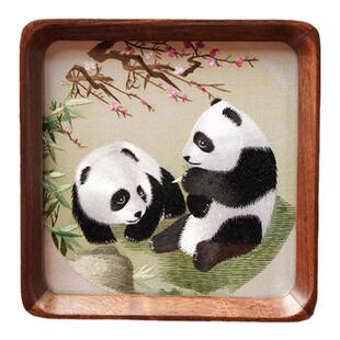 苏绣摆件手工双面绣摆台台屏中国特色刺绣蜀绣礼品送老外客户便携