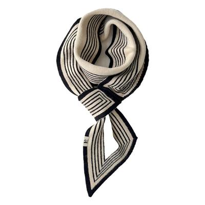 千鸟格护颈小围脖女围巾春秋新款