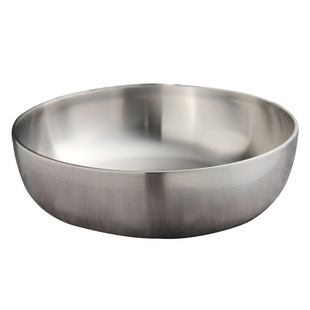 小怪兽18-10不锈钢加厚盘子16CM菜碟子浅口饭碗水果盘干果零食碟