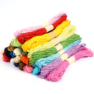 彩色纸绳线手工粘贴画纸线绳幼儿园美工编织区制作材料包麻绳24色