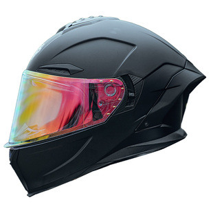 艾狮头盔男摩托车机车全盔带蓝牙耳机大尾翼四季3c认证双镜片全包