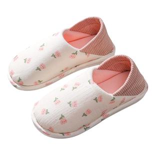 洁丽雅月子鞋包跟秋九十月份孕妇产后秋冬软底防滑月子棉拖鞋包跟