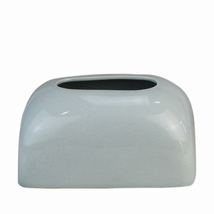 汝瓷纸巾盒简约现代汝窑开片冰裂纹客厅茶台摆件装饰抽纸盒餐巾盒