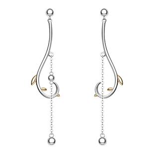 花芽原创吟游诗人长款耳钉女2026新款小众轻奢高级感银针耳饰礼物