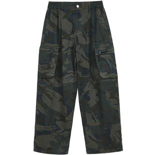 MLMR潮流男装女同款早春秋宽松休闲长裤子迷彩美式工装裤阔腿裤子