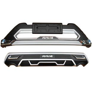 适用于20款丰田rav4前保险杠改装后防撞杠护板装饰护杠15-19包围
