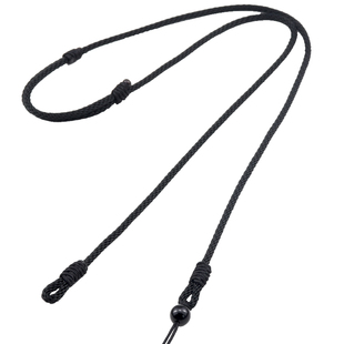 高档横穿天珠双耳两头双孔吊坠挂绳锁骨绳项链绳子手工编织可调节