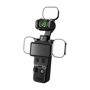（现货）适用DJI 大疆pocket4/3迷你磁吸补光灯 大疆口袋便携式快拆补光灯Pocket4续航手柄配件vlog拍摄神器