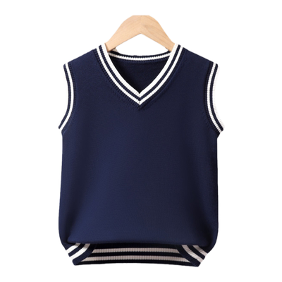 Romon/罗蒙儿童马甲针织V领上衣