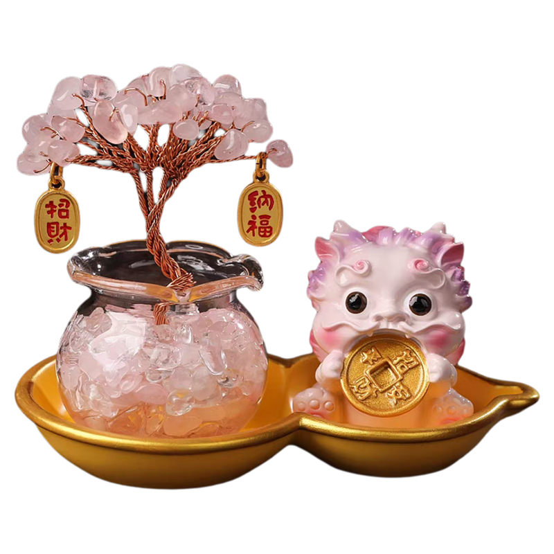 普陀山文创貔貅水晶树摆件招财办公室桌装饰浙江舟山纪念品伴手礼