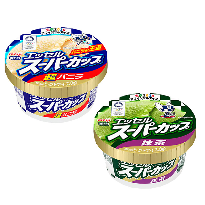 日本明治香草抹茶水果冰淇淋6杯