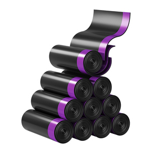 垃圾袋免撕抽绳式家用手提式加厚厨房办公室特厚黑色大号塑料袋子