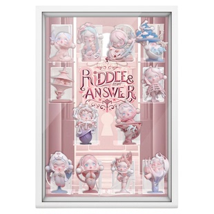 适用泡泡玛特SKULLPANDA进退之门手办盲盒收纳防尘挂墙相框展示盒