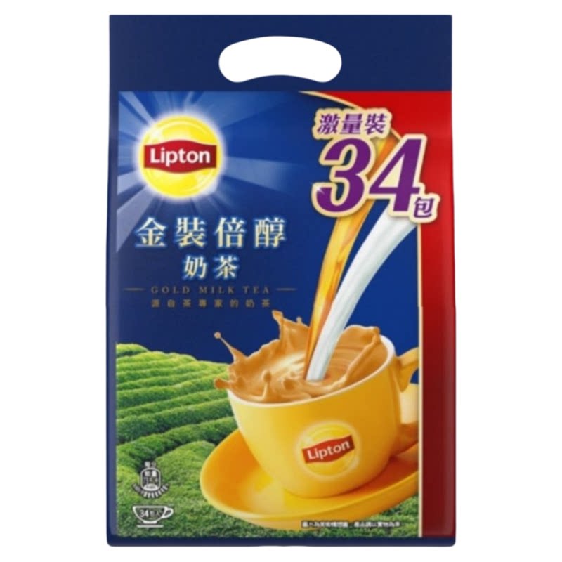 立顿Lipton金装倍醇奶茶34包装16.5gx34浓香茶香丝滑奶茶冲泡早餐