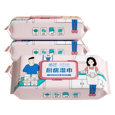家用厨房专用去油去污湿纸巾