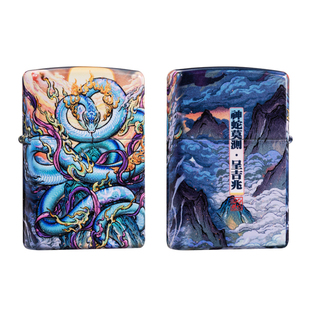 zippo打火机国风彩印十二生肖官方正品煤油防风生日告白男士礼物