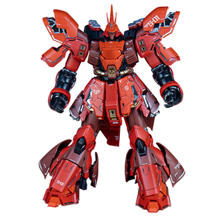 万代MG1/100 沙扎比高达 三红分色 少量刻线喷涂上色 代工 加工