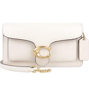 【自营】COACH/蔻驰女士Tabby 20小号皮质单肩斜挎包通勤棕色红棕