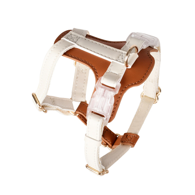 猫咪高档皮革牵引绳背心式