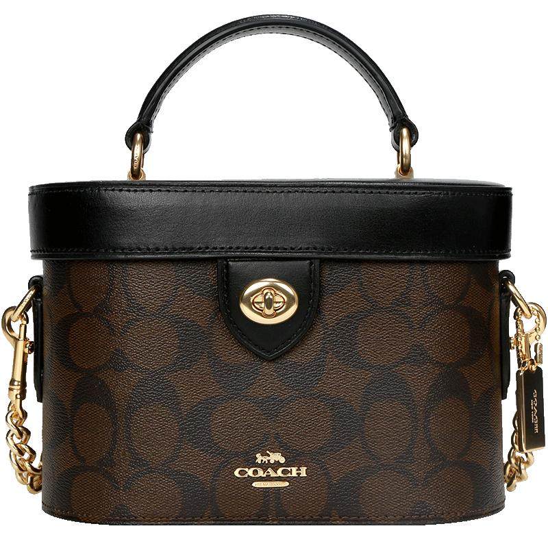 【圣诞礼物】COACH/蔻驰新款女水桶化妆盒子包单肩斜挎手提78277