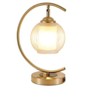 轻奢现代创意高级感干邑烟灰色温馨简约三色可调明暗卧室床头台灯